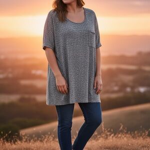 George Heather Gray Women's Tunic Top
